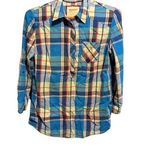 Arizona Jean Plaid Shirt S | Color: Blue |
